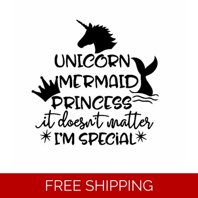 unicorn mermaid princess special quote Die Cut Vinyl Decal sticker unicorn mermaid princess special quote Die Cut Vinyl Decal sticker